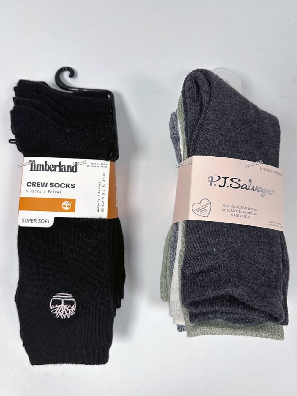 NEW Timberland 5 Pair Crew + P. J. Salvage 5 Pair Crew Socks